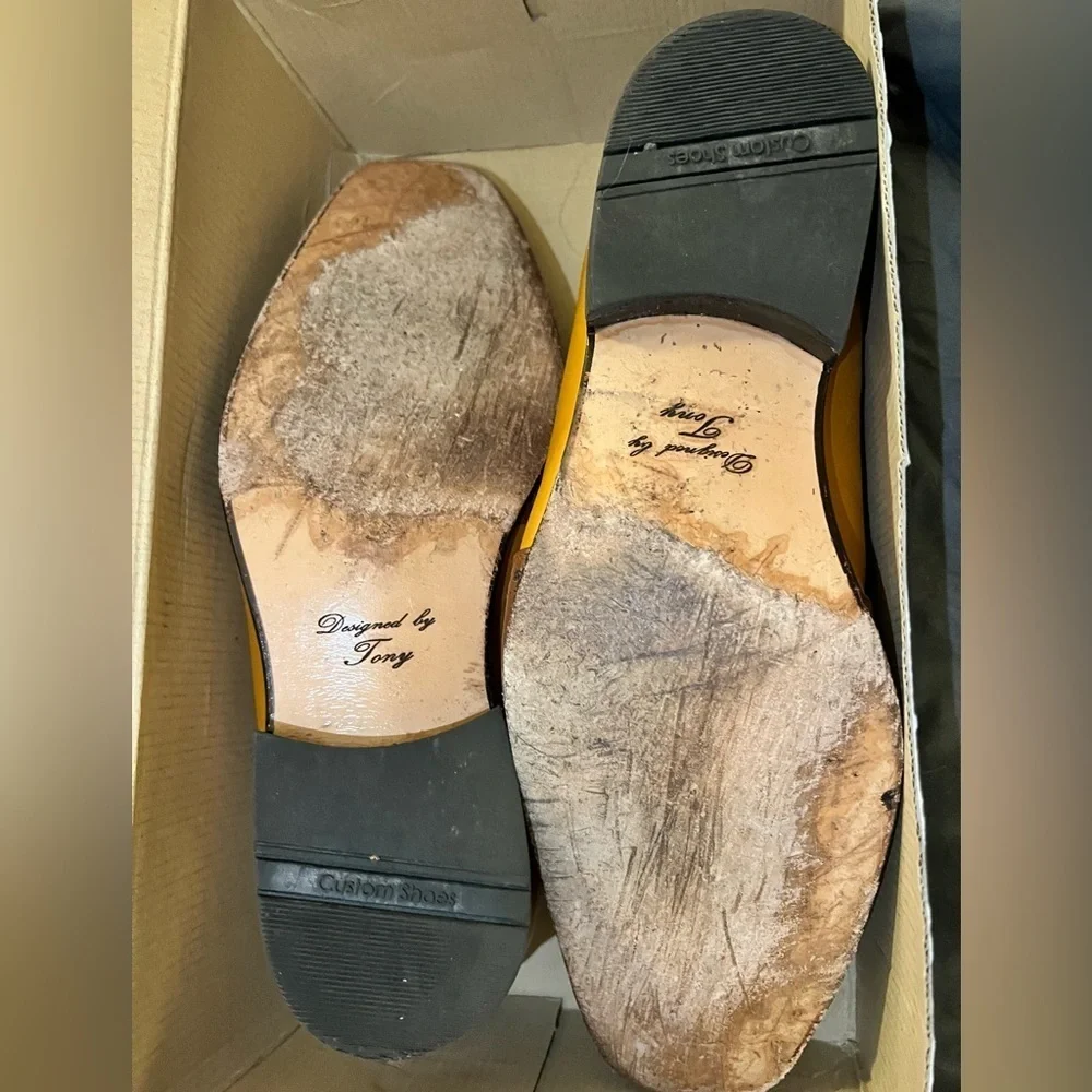 Custom two toned brown tan shoes (MB2)